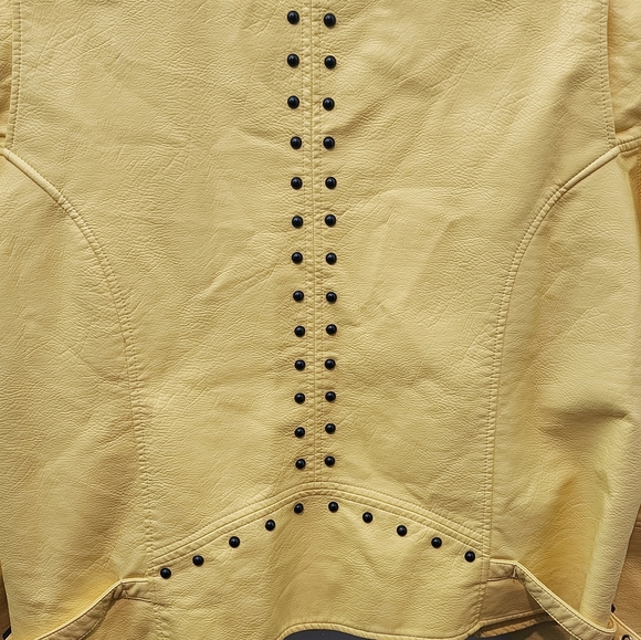 COLLEEN LOPEZ Purple Faux Leather Moto Jacket - Picture 6 of 14